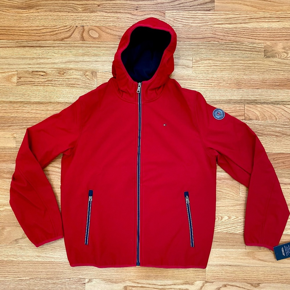 NWT Tommy Hilfiger Mens M Hooded Performance Soft Shell Jacket